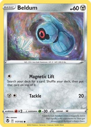 Beldum — SWSH12: Silver Tempest Pokémon TCG card by sowsow