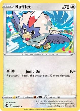 Rufflet — SWSH12: Silver Tempest Pokémon TCG card by kurumitsu