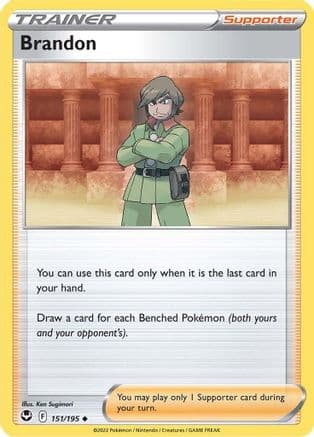 Brandon — SWSH12: Silver Tempest Pokémon TCG card by Ken Sugimori