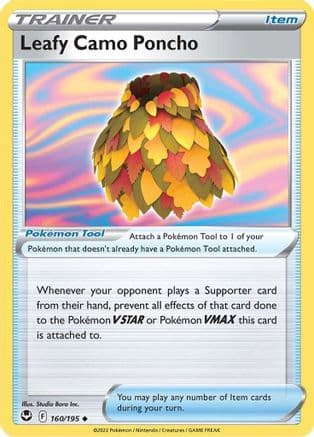 Leafy Camo Poncho — SWSH12: Silver Tempest Pokémon TCG card by Studio Bora Inc.