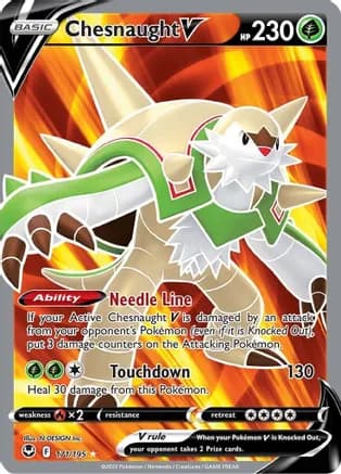 Chesnaught V (Full Art) — SWSH12: Silver Tempest