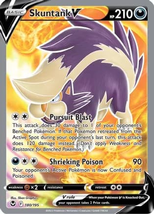 Skuntank V (Full Art) — SWSH12: Silver Tempest