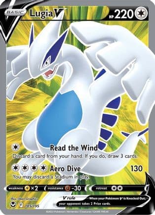 Lugia V (Full Art) — SWSH12: Silver Tempest Pokémon TCG card by Shan Graphics