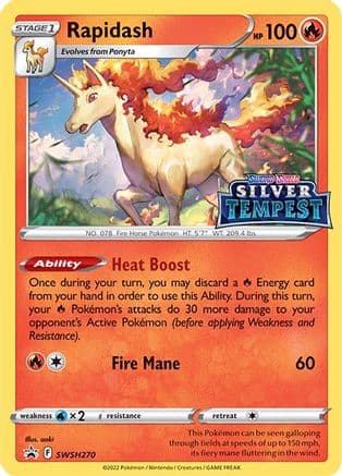 Rapidash - SWSH270 (Prerelease) — SWSH: Sword & Shield Promo Cards