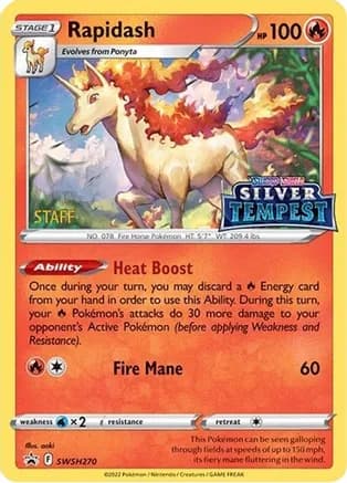 Rapidash - SWSH270 (Prerelease) [STAFF] — SWSH: Sword & Shield Promo Cards