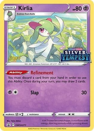 Kirlia - SWSH271 (Prerelease) [STAFF] — SWSH: Sword & Shield Promo Cards Pokémon TCG card by Taira Akitsu
