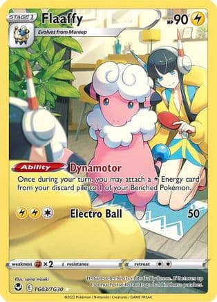 Flaaffy — SWSH12: Silver Tempest Trainer Gallery Pokémon TCG card by saino misaki