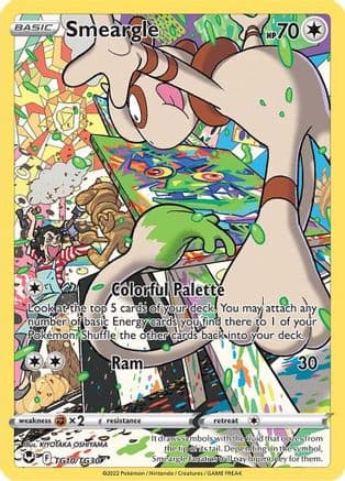 Smeargle — SWSH12: Silver Tempest Trainer Gallery Pokémon TCG card by KIYOTAKA OSHIYAMA