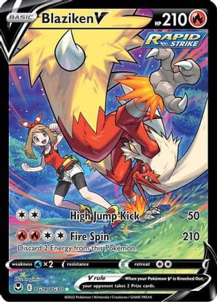 Blaziken V — SWSH12: Silver Tempest Trainer Gallery Pokémon TCG card by nagimiso