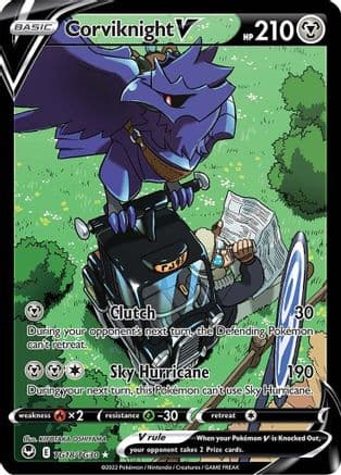 Corviknight V — SWSH12: Silver Tempest Trainer Gallery Pokémon TCG card by KIYOTAKA OSHIYAMA