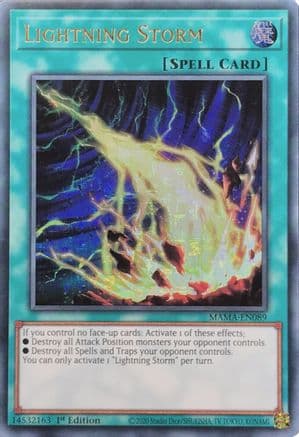 Lightning Storm (Ultra Pharaoh's Rare) — Magnificent Mavens Yu-Gi-Oh! card by Studio Dice/SHUEISHA, TV TOKYO, KONAMI