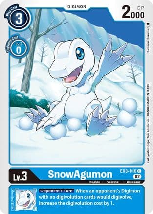SnowAgumon — Draconic Roar Digimon Card Game card by Akiyoshi Honga, Toei Animation