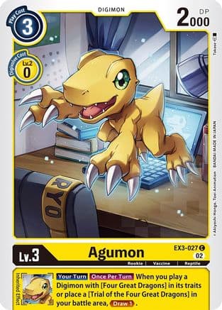 Agumon — Draconic Roar Digimon Card Game card by Takase