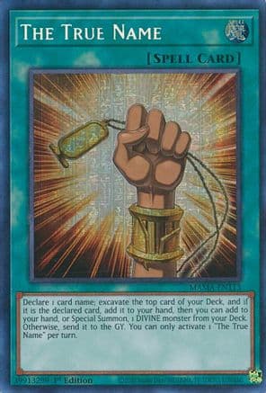 The True Name (Secret Pharaoh's Rare) — Magnificent Mavens Yu-Gi-Oh! card by MAMAMANZU