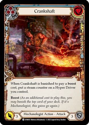 Crankshaft (Blue) — Dynasty Flesh and Blood card by Mateusz Winiarski