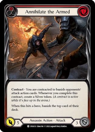 Annihilate the Armed (Red) — Dynasty Flesh and Blood card by Shen Fei
