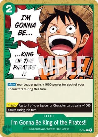 I'm Gonna Be King of the Pirates!! — One Piece Promotion Cards