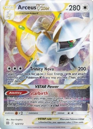 Arceus VSTAR - 123/172 (Metal Card) — Miscellaneous Cards & Products