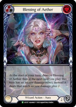 Blessing of Aether (Yellow) - LGS117 — Flesh and Blood: Promo Cards Flesh and Blood card by Unnamed Illustrator