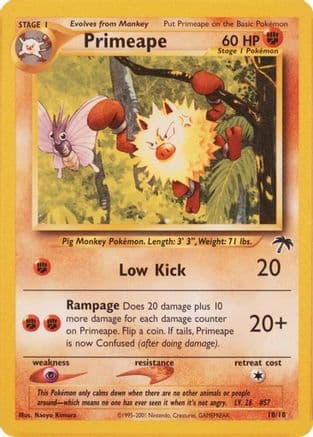 Primeape — Southern Islands Pokémon TCG card by Naoyo Kimura