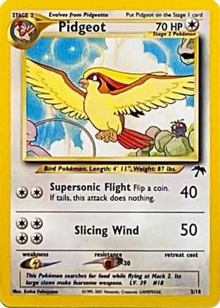 Pidgeot — Southern Islands Pokémon TCG card by Ken Sugimori