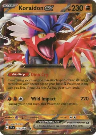 Koraidon ex - 125/198 — SV01: Scarlet & Violet Base Set Pokémon TCG card by aky CG Works