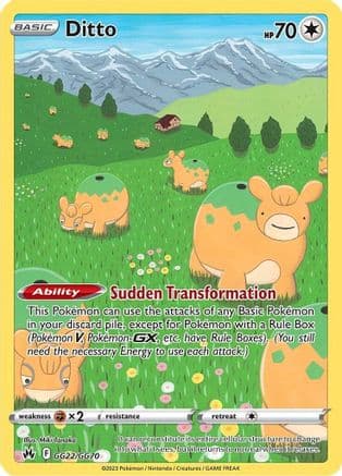 Ditto — Crown Zenith: Galarian Gallery Pokémon TCG card by Miki Tanaka
