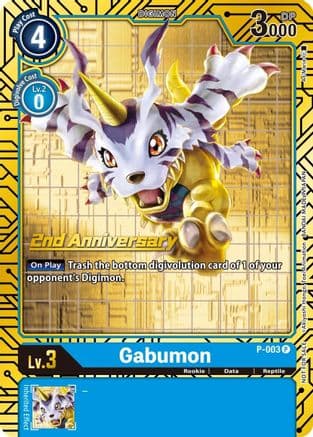 Gabumon - P-003 (2nd Anniversary Card Set) — Digimon Promotion Cards