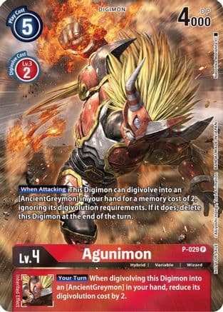 Agunimon - P-029 (2nd Anniversary Frontier Card) — Digimon Promotion Cards