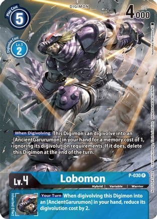 Lobomon - P-030 (2nd Anniversary Frontier Card) — Digimon Promotion Cards