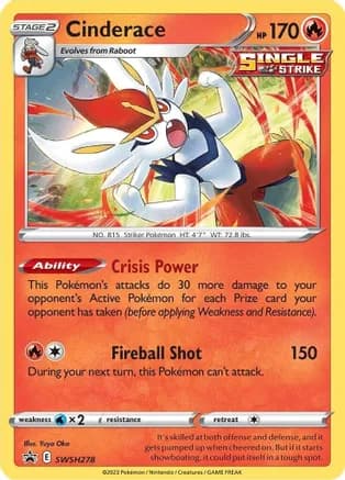 Cinderace - SWSH278 — SWSH: Sword & Shield Promo Cards