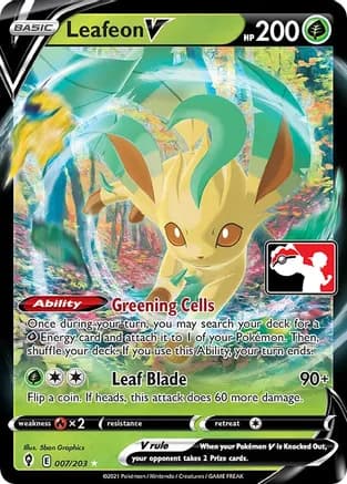Leafeon V - 007/203 — Prize Pack Series Cards Pokémon TCG card by 5ban Graphics