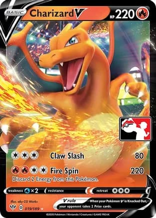 Charizard V - 019/189 — Prize Pack Series Cards