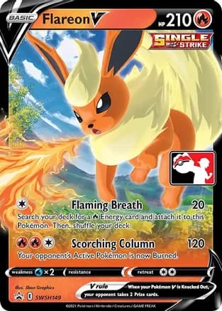 Flareon V - SWSH149 — Prize Pack Series Cards Pokémon TCG card by 5ban Graphics