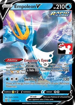 Empoleon V - 040/163 — Prize Pack Series Cards Pokémon TCG card by Ayaka Yoshida