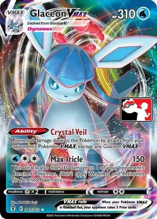 Glaceon VMAX - 041/203 — Prize Pack Series Cards Pokémon TCG card by PLANETA Tsuji
