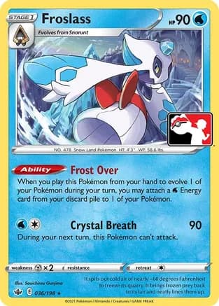 Froslass - 036/198 — Prize Pack Series Cards Pokémon TCG card by Souichirou Gunjima