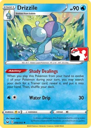 Drizzile - 056/202 — Prize Pack Series Cards Pokémon TCG card by Naoki Saito
