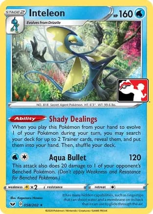 Inteleon - 058/202 — Prize Pack Series Cards