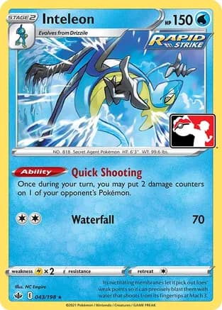 Inteleon - 043/198 — Prize Pack Series Cards
