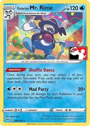 Galarian Mr. Rime - 036/189 — Prize Pack Series Cards Pokémon TCG card by Naoki Saito