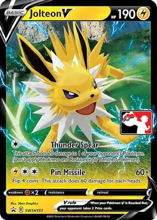 Jolteon V - SWSH151 — Prize Pack Series Cards Pokémon TCG card by 5ban Graphics