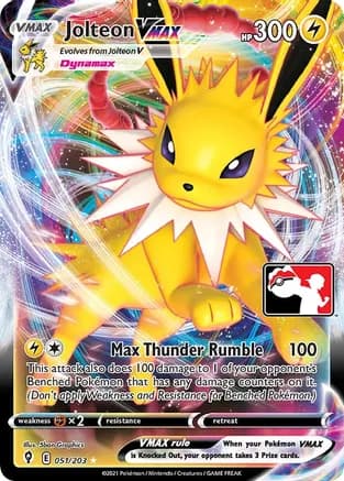 Jolteon VMAX - 051/203 — Prize Pack Series Cards Pokémon TCG card by 5ban Graphics