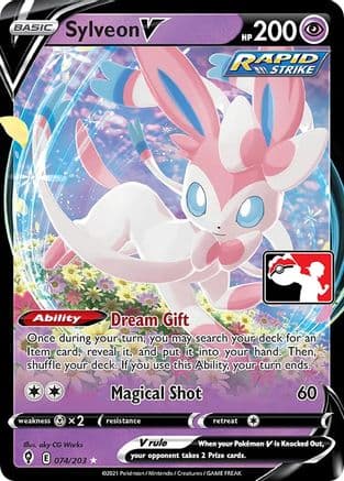Sylveon V - 074/203 — Prize Pack Series Cards Pokémon TCG card by aky CG Works