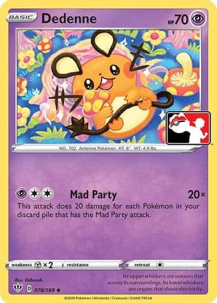 Dedenne - 078/189 — Prize Pack Series Cards Pokémon TCG card by Shibuzoh.
