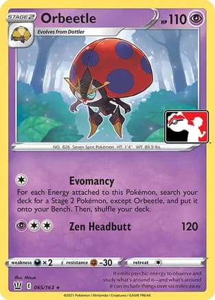 Orbeetle - 065/163 — Prize Pack Series Cards Pokémon TCG card by Mizue