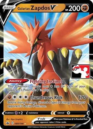 Galarian Zapdos V - 080/198 — Prize Pack Series Cards Pokémon TCG card by 5ban Graphics