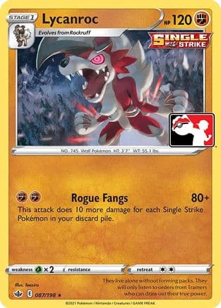 Lycanroc - 087/198 — Prize Pack Series Cards Pokémon TCG card by Teeziro