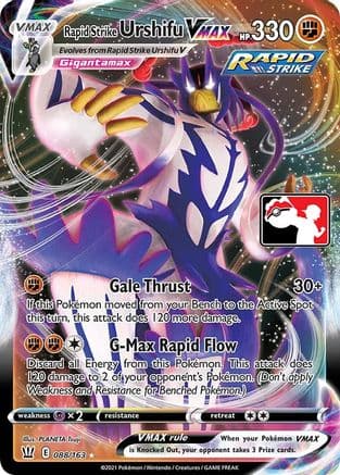 Rapid Strike Urshifu VMAX - 088/163 — Prize Pack Series Cards Pokémon TCG card by PLANETA Tsuji