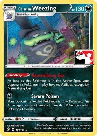 Galarian Weezing - 113/192 — Prize Pack Series Cards